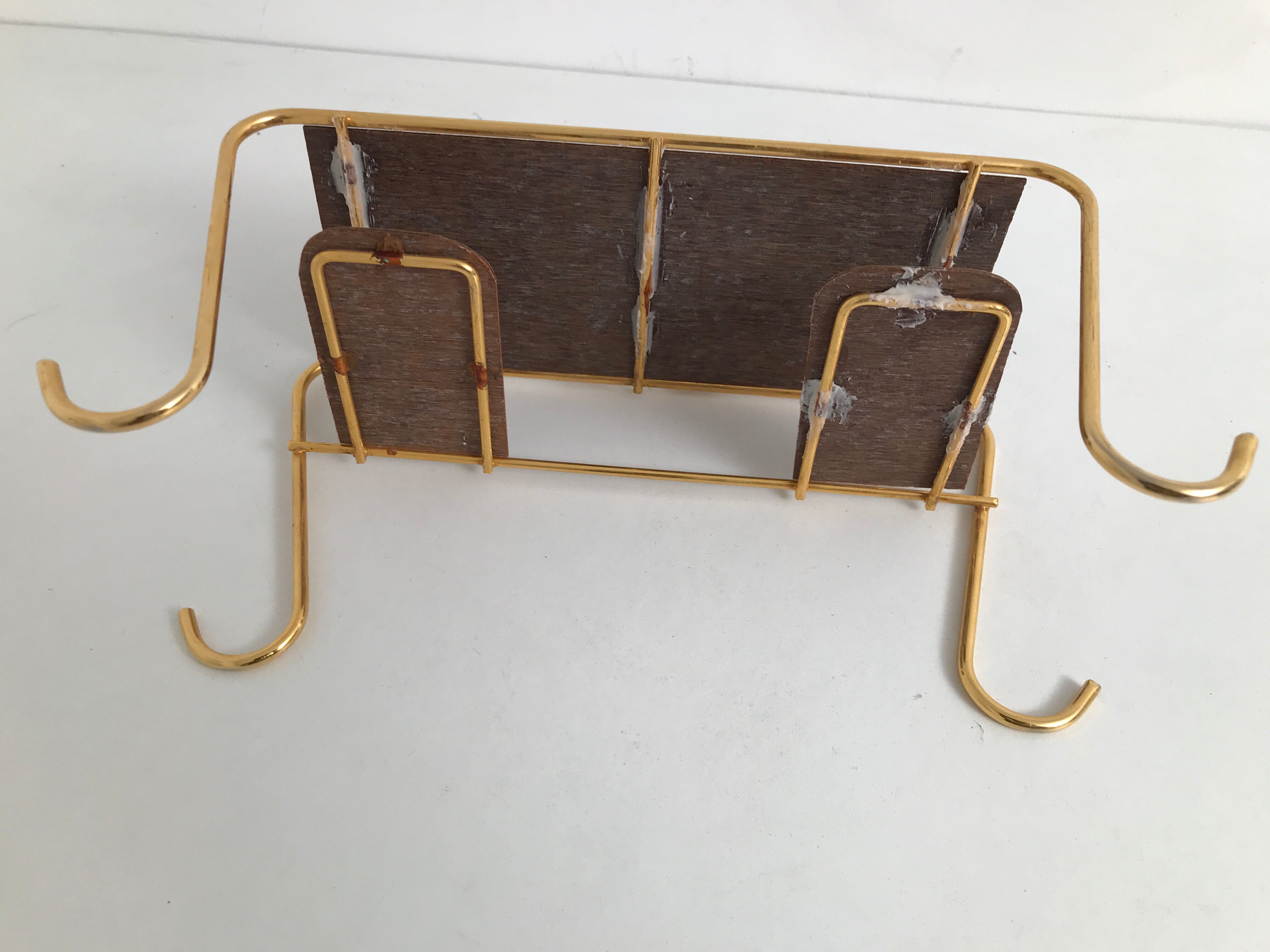 Petite coiffeuse poupée en bois et fer forgée vintage
