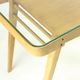 Table basse du milieu du siècle en chêne et verre, Tchécoslovaquie Années 1960