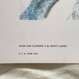 Art Print: 'Nude with Flowers' by Martí Carbó ~ Vintage 70s