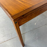 Grande table à manger en teck de style danois du milieu du siècle, années 1960