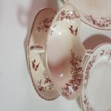 Set of dishes and gravy boat terre de feu ste francaise samaritaine