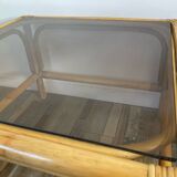 Tabb bo the vintage rattan and smoked glass bass