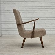 1960s, Danish armchair, furniture wool, beech wood.