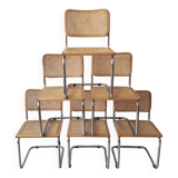 Lot of 6 Marcel Breuer cane chairs