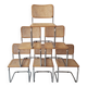 Lot 6 chaises Marcel breuer cannage