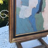 Peinture abstraite sur panneau