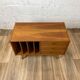 Scandinavian oak chest of drawers with vinyl storage, 60s
