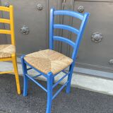 Fausse paire de chaises rustique bistrot Vintage