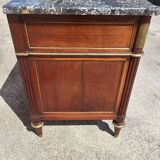 Louis xvi mahogany chest of drawers with 3 drawers from the 19th century