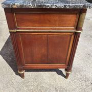 Louis xvi mahogany chest of drawers with 3 drawers from the 19th century