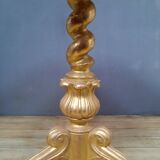 Gilded wooden pedestal table