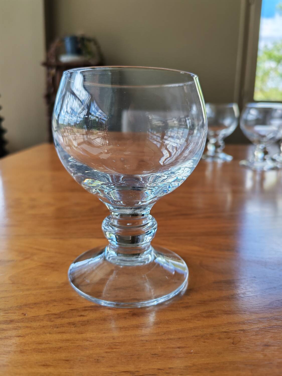 6 crystal stem glasses from the 1970s