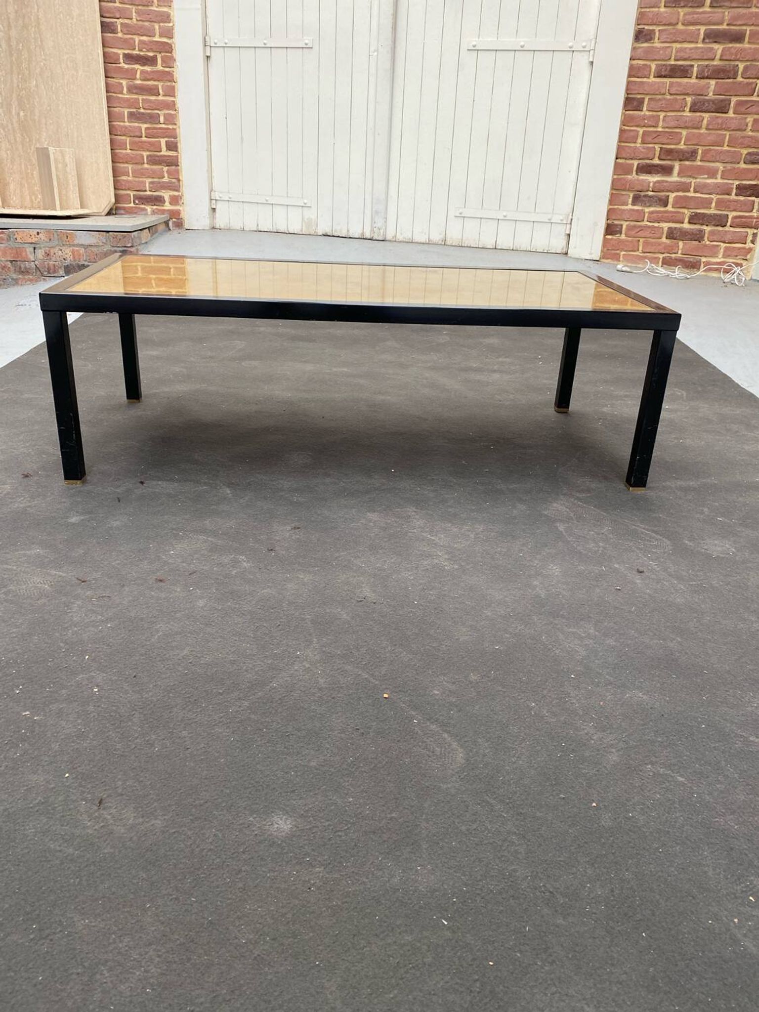 Table basse metal noir