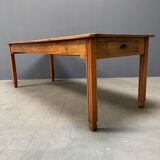 Large oak farmhouse table from France, early 1900s