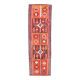 3x11 Pink Brown Vintage Kilim Runner Rug, 104x328Cm