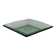 Square sculptural glass plate, textured wavy finish.