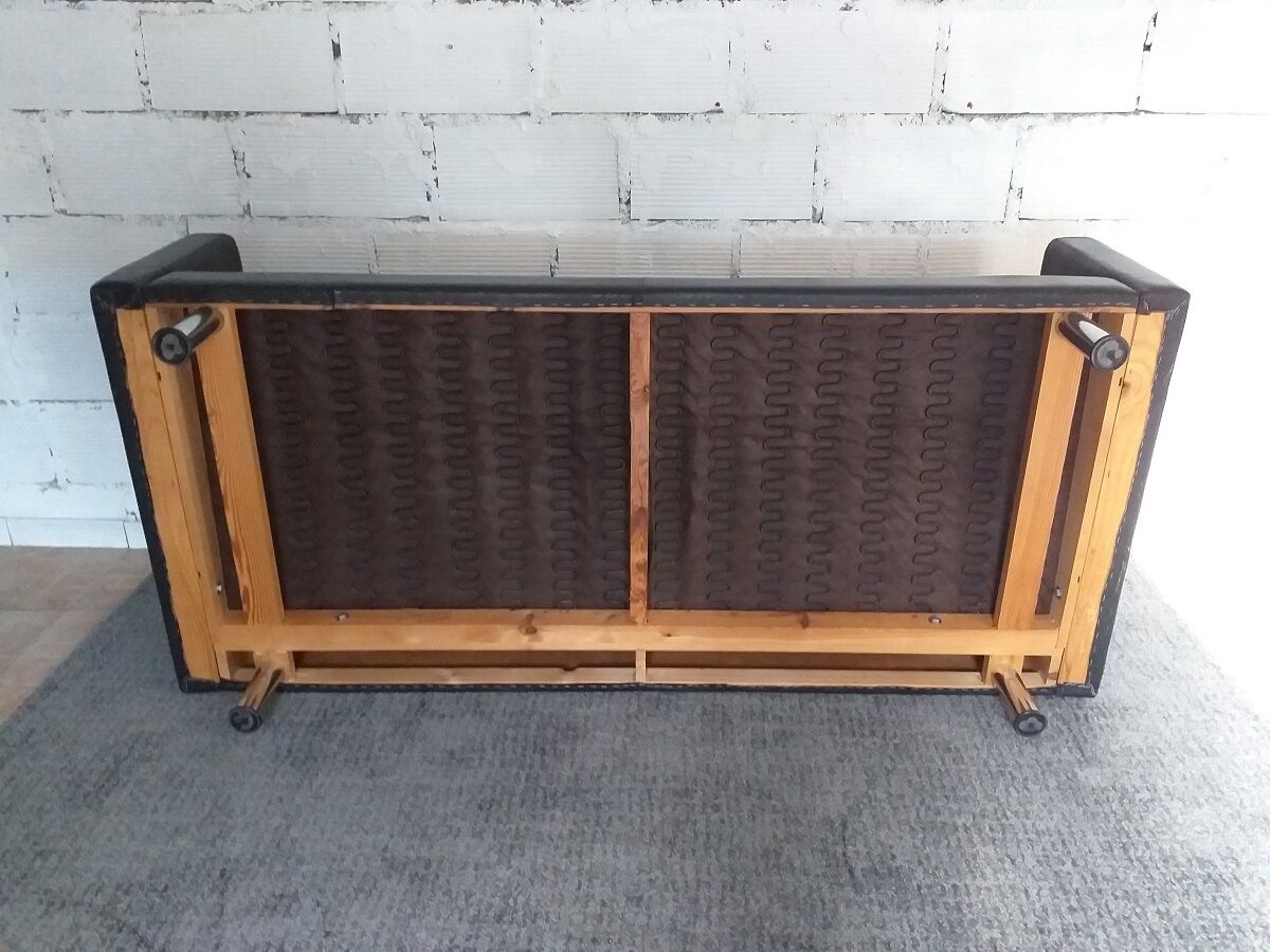 Jorgensen vintage 60s Scandinavian leather sofa