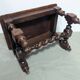 Low Stool Footrest Antique Wood Oak Louis XIII