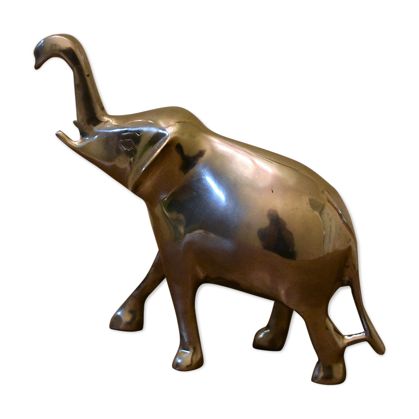 Gilded brass elephant