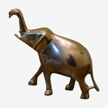 Gilded brass elephant