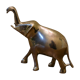 Gilded brass elephant