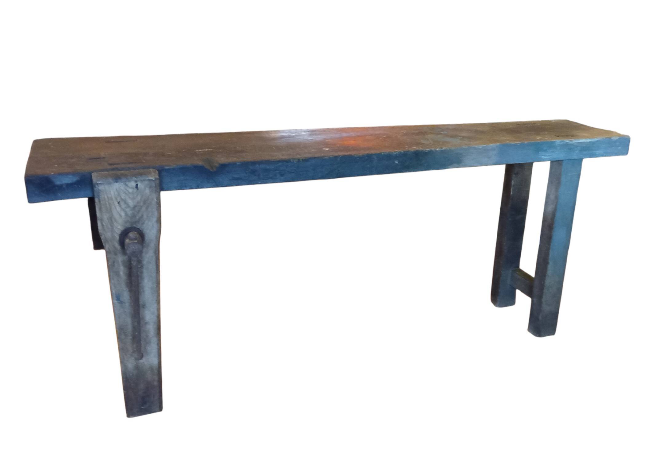 Old carpenter's workbench for furniture making.