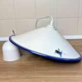 Vintage white ceramic chandelier lampshade decorated with grape patterns