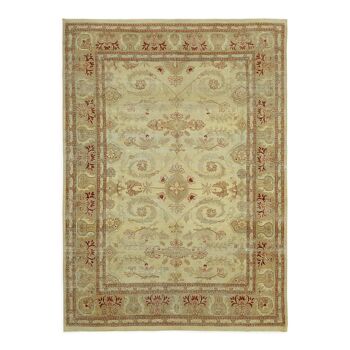 Hand-Knotted Anatolian One of a Kind 1970s 263 cm x 361 cm Beige Wool Carpet