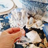12 verres à pied vintage en cristal d´Arques