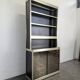 Vintage aluminium and glass display cabinet from the 1980s.