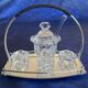 Mustard pot, salt shaker, and pepper shaker set in Baccara crystal, France.