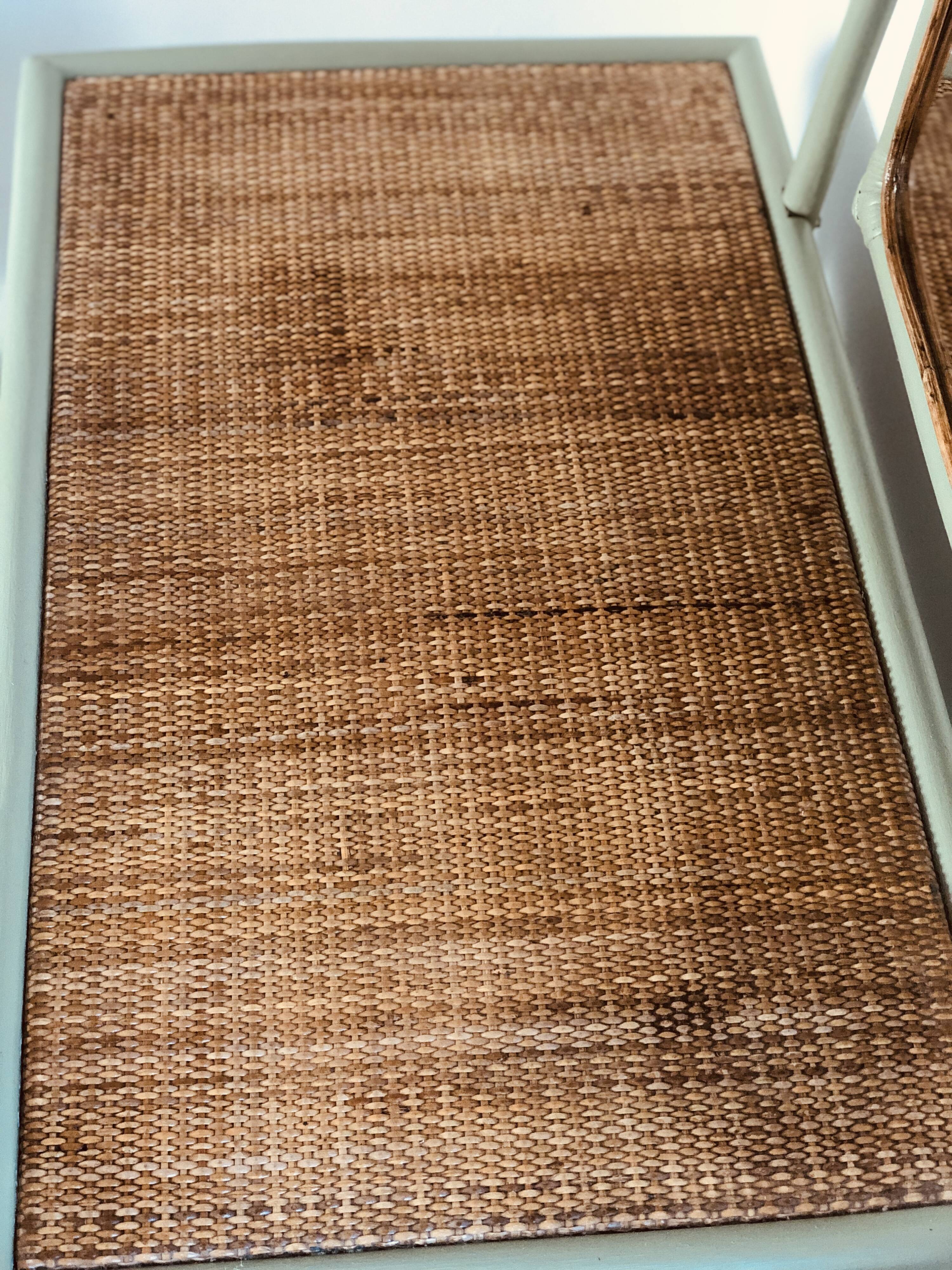 Rattan dressing table with mirror