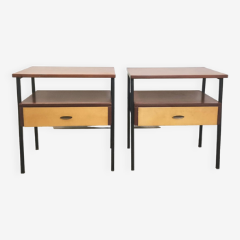 Bedside table/Nightstand, pair 1970s
