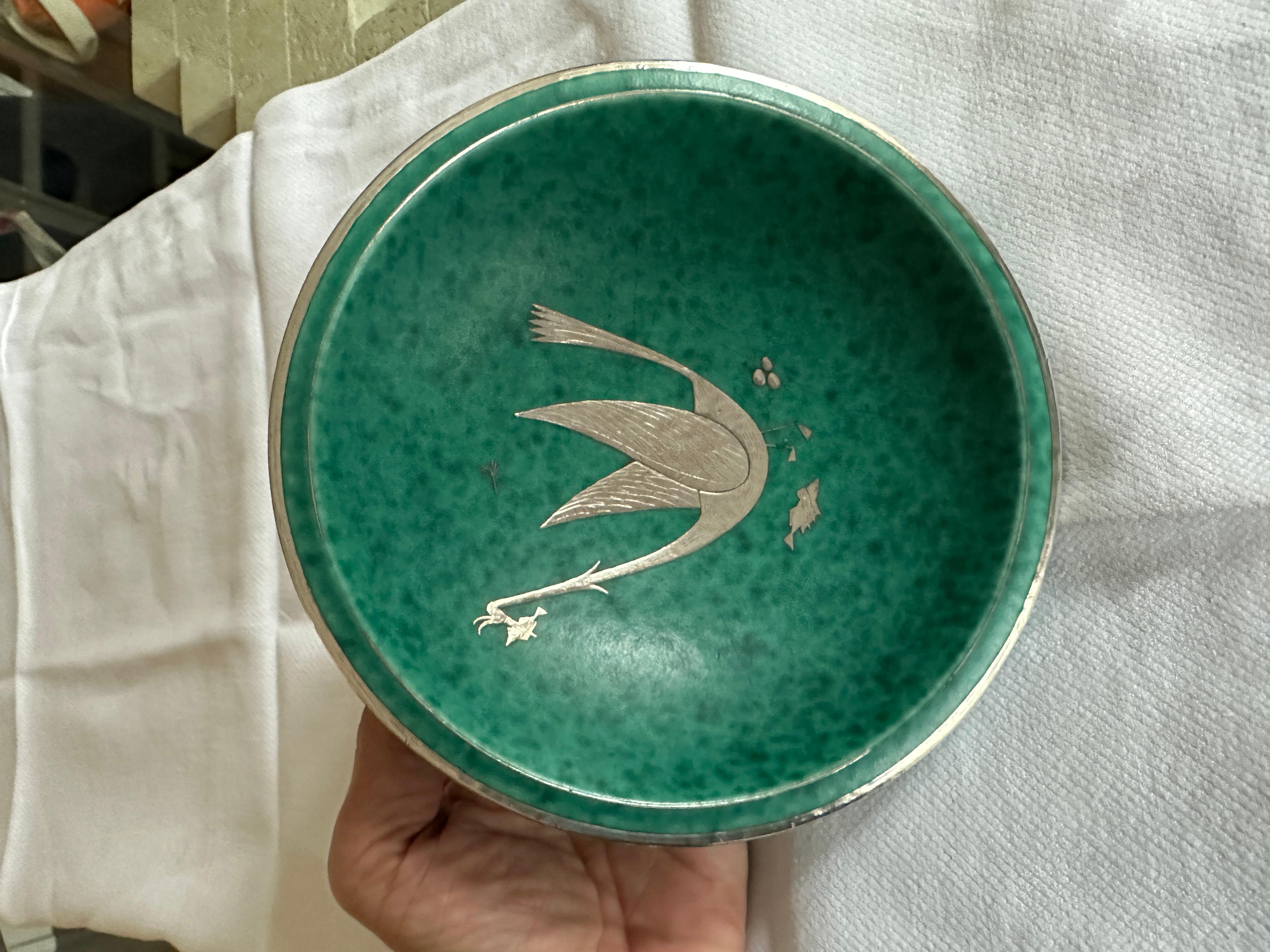Ceramic bowl by Wilhelm Kage Argenta series for Gustavsberg, Sweden, 1930 Signed