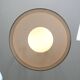 Space-age Italian Brass, Opaline and Plexiglass Pendant Lamp