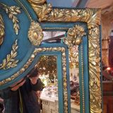 Turquoise and golden mirror  110x220cm