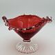Coupe en verre soufflé rouge