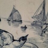 Old tile in Gien faience with Art Nouveau decoration