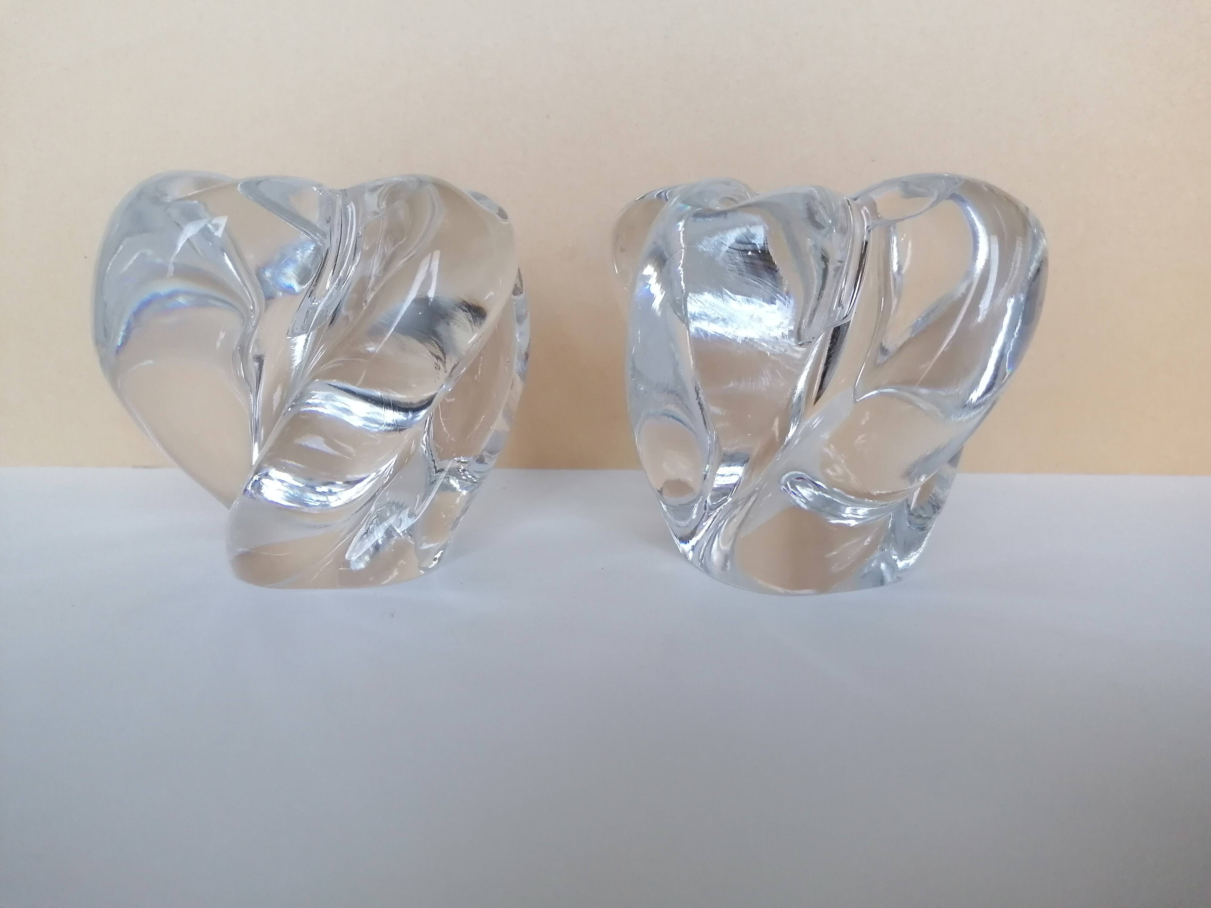 Pair of Sèvres crystal candlesticks