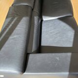Canapé Italien cuir noir 220 cm