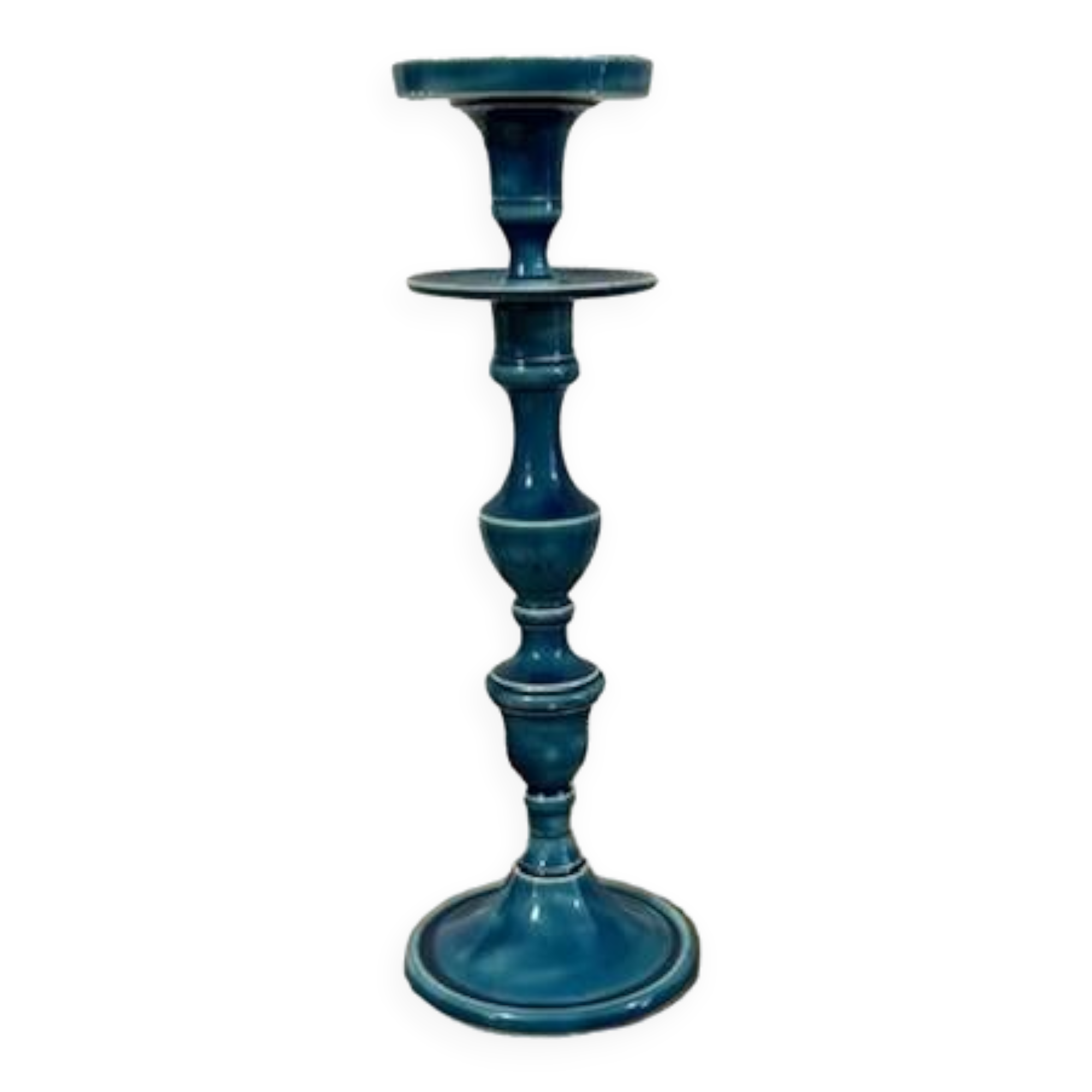 Large blue candlestick