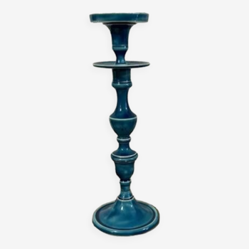 Large blue candle holder