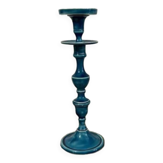 Large blue candle holder