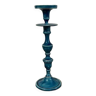 Large blue candle holder