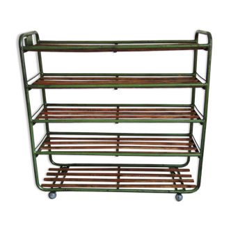 Industrial floor, vintage wheeled