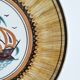 Greek ceramic dish with boat decor