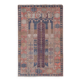 Tapis vintage turc de oushak tissé à la main 125x198 cm