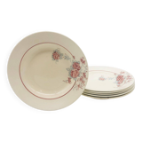 Set of 6 Saint Amand soup plates, Thalie model.