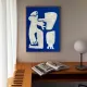 Canvas painting "Happy men" off-white