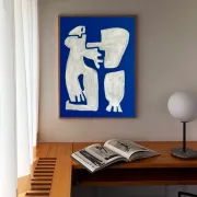 Peinture sur toile "Happy men" off-white